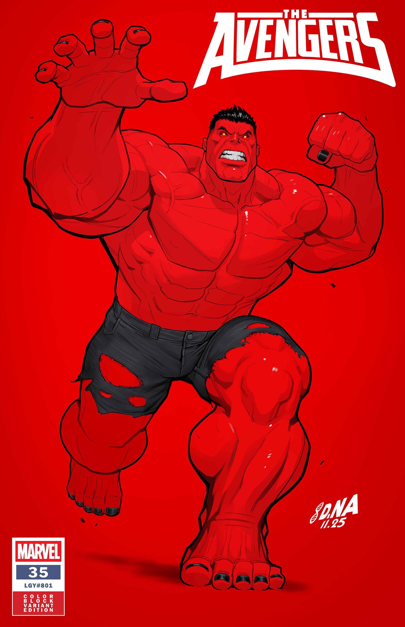 Avengers #35 David Nakayama Color Block Red SHIPS 2/4/26