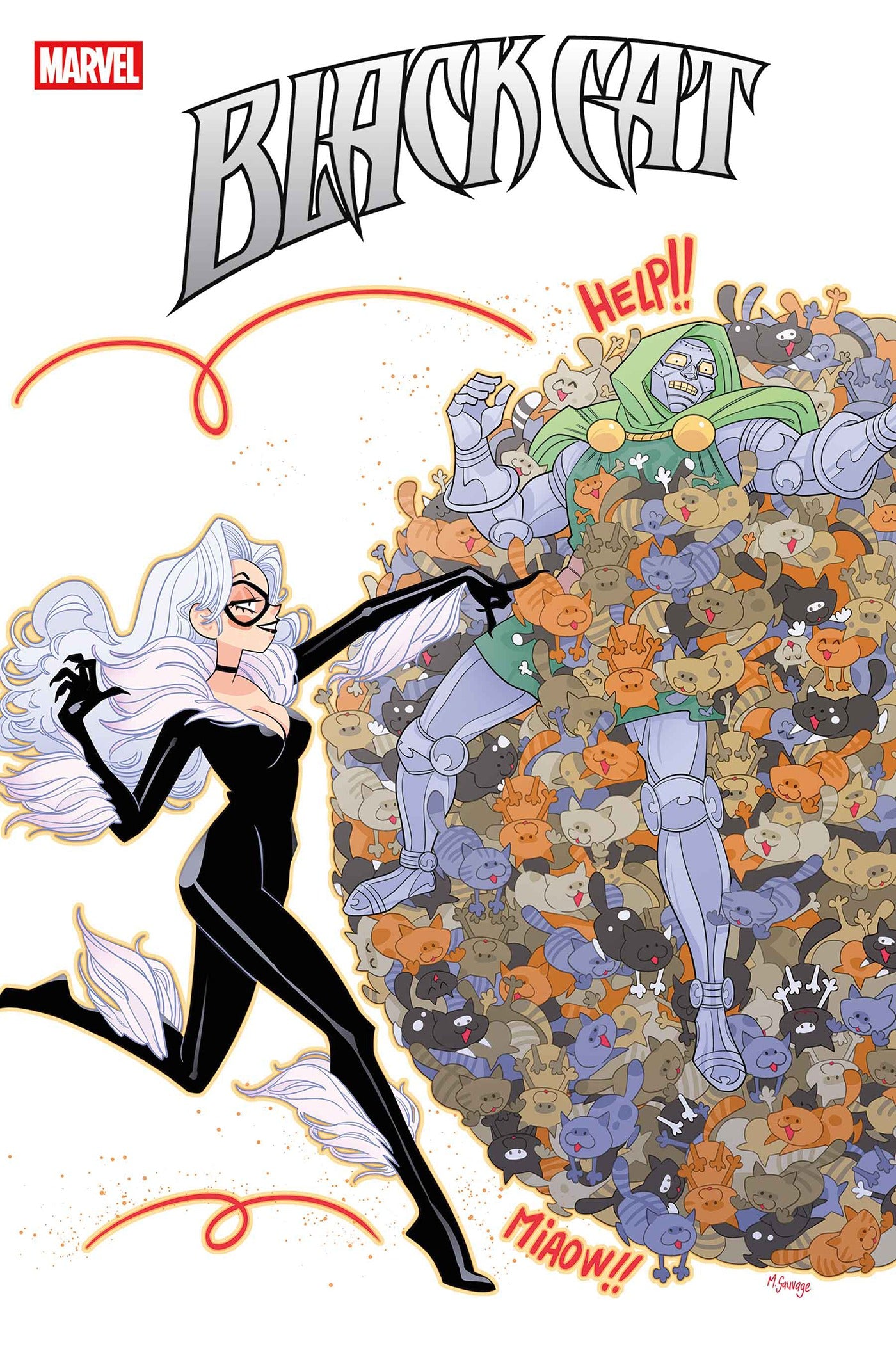 Black Cat #8 Marguerite Sauvage Doom Homage SHIPS 3/11/26