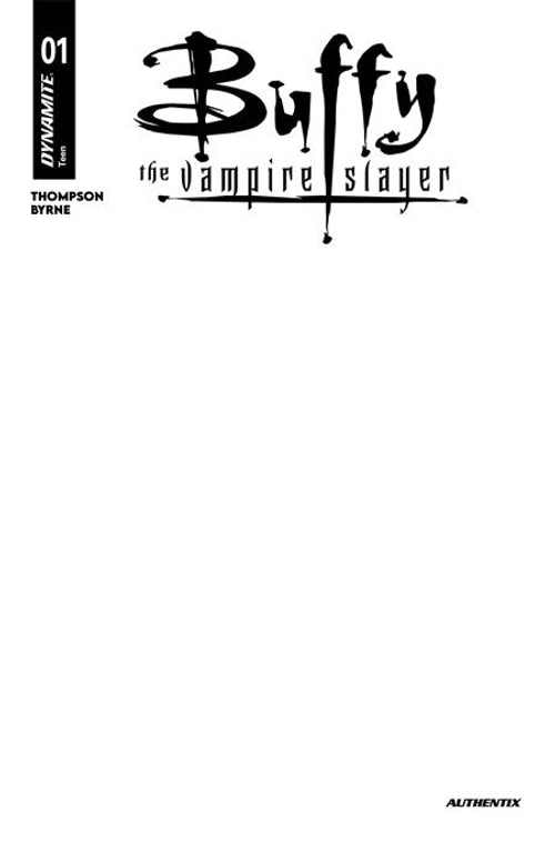 Buffy The Vampire Slayer #1 Cvr H Blank Authentix SHIPS 9/30/26