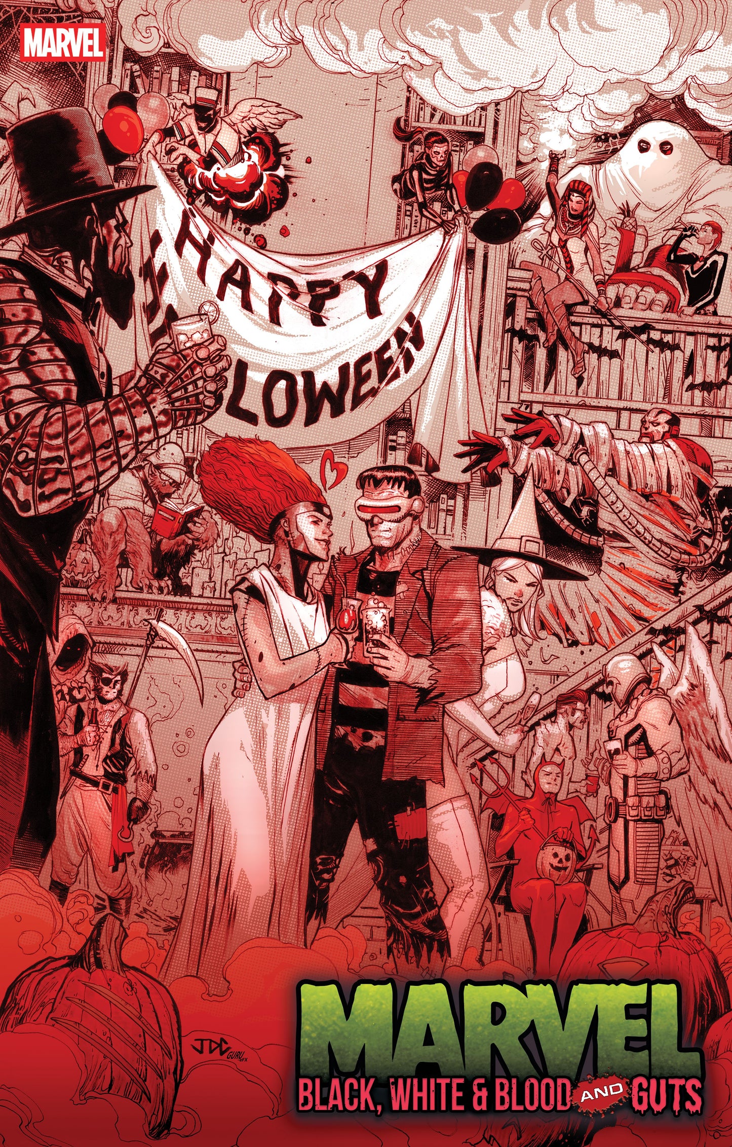 Marvel: Black, White & Blood and Guts #1 Joshua Cassara PRESALE 10/8