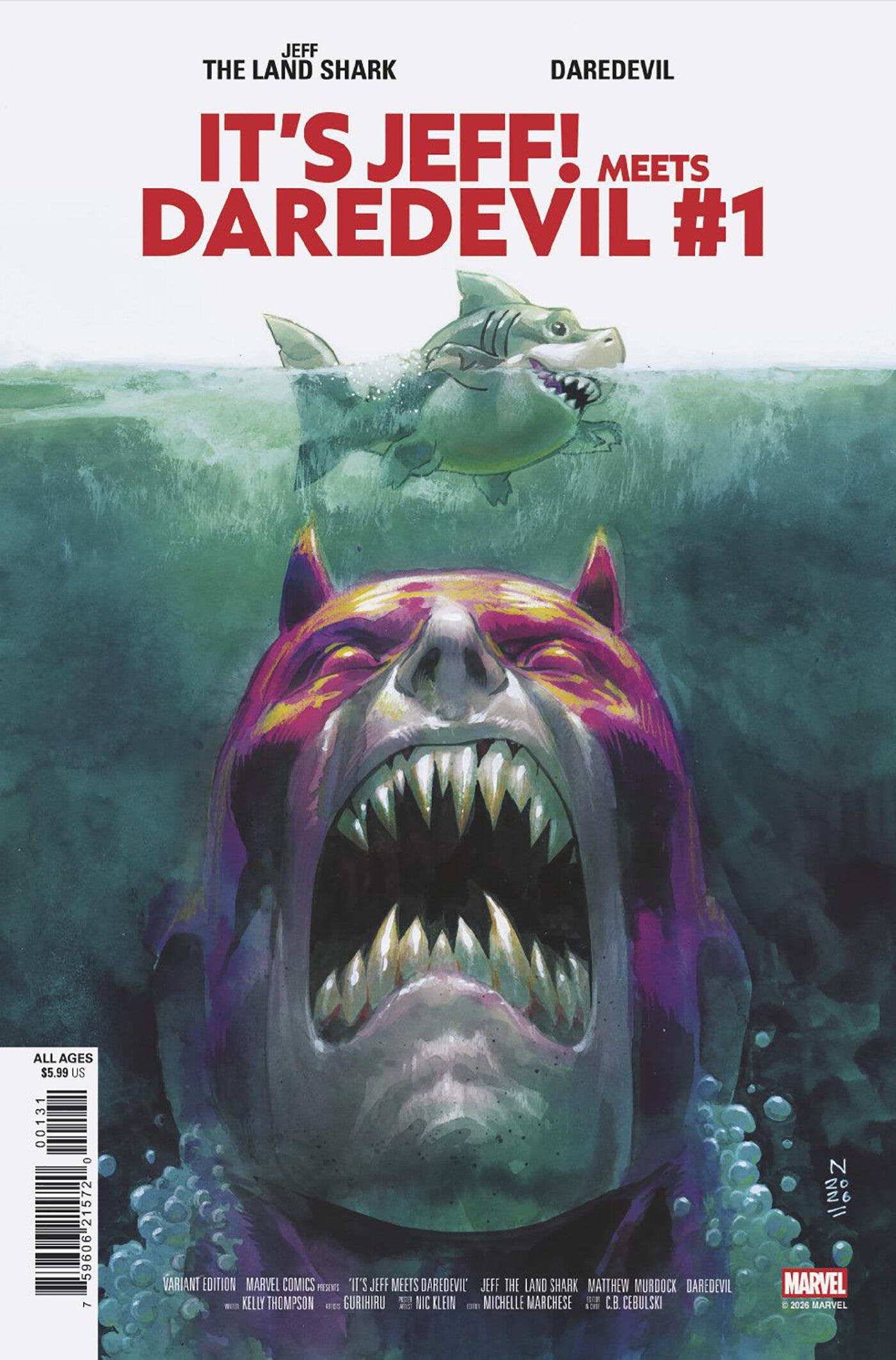 Jeff Meets Daredevil Nic Klein Variant SHIPS 2/18/26