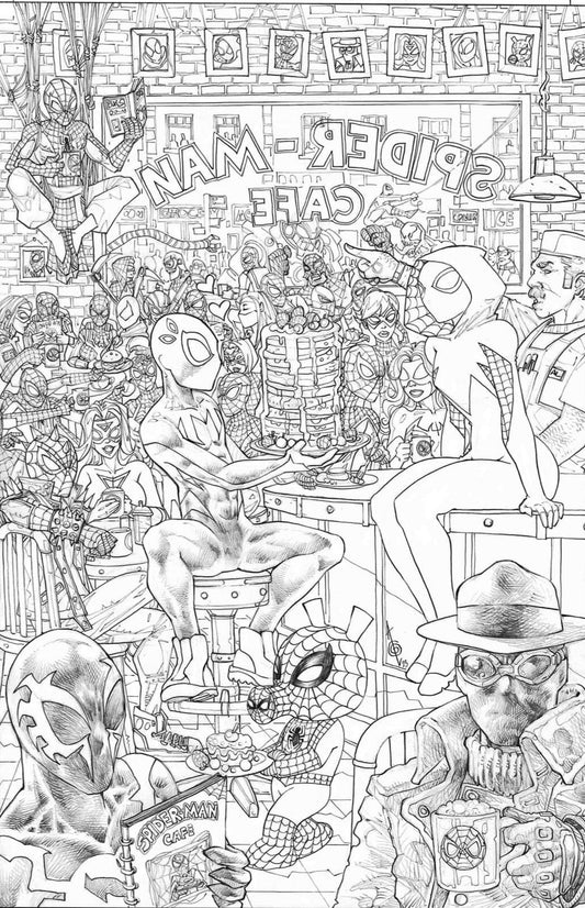 🕷 Spider-Man #11 - B&W Cafe Virgin Variant - Alan Quah