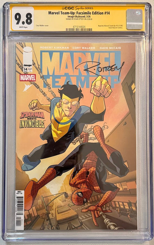 Marvel Team-Up #14 Facsimile Cvr A CGC SS 9.8 Signed by Ryan Ottley
