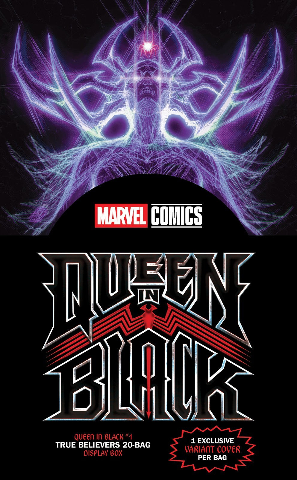 Queen in Black #1 True Believers 20-Bag Display Box SHIPS 7/1/26