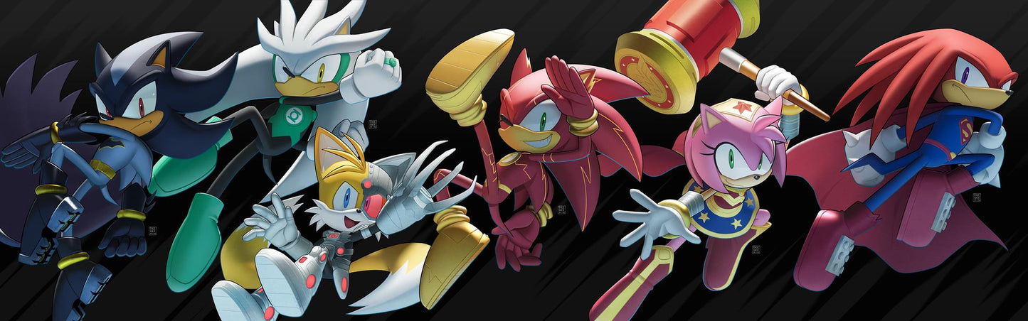 DC X Sonic The Hedgehog #1 - #5 Connecting Covers SHIPS 4/29/26